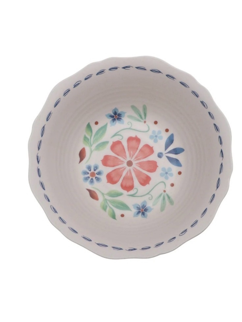 Pioneer Woman Hattie 7-Piece Bamboo Melamine Salad Bowl Set, Multicolor - Picture 8 of 10